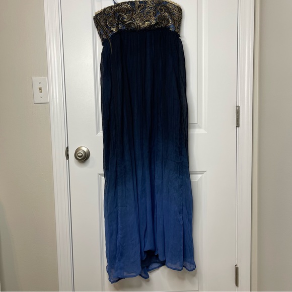 Anthropologie Ocan Fade Maxi Dress By Moulinette Sours Sz 6 Petite Blue - Picture 5 of 14